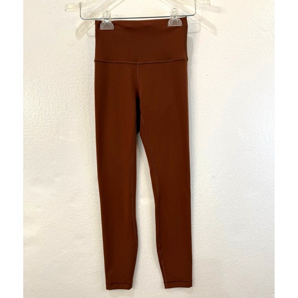 Lululemon Wunder Train High Rise Leggings Brown Size 2 - Picture 2 of 8